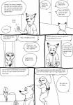 anthro bed bernielover black_and_white canid canine comic disney duo english_text female fox furniture hi_res judy_hopps lagomorph leporid long_ears male mammal monochrome nick_wilde rabbit red_fox simple_background speech_bubble text true_fox white_background zootopia
