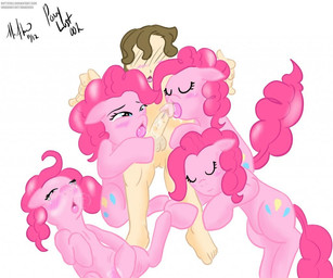 bestiality clone collaborative collaborative_fellatio collaborative_oral collaborative_sex cutie_mark erection eyes_closed fellatio female feral fur genitals group hair human_on_feral humanoid_genitalia humanoid_penis interspecies licking male male/female masturbation oral penile penis penis_lick pink_body pink_fur pink_hair quadruped sex tail tongue tongue_out vaginal vaginal_masturbation makoruu friendship_is_magic hasbro my_little_pony pinkie_pie_(mlp) earth_pony equid equine horse human mammal pony