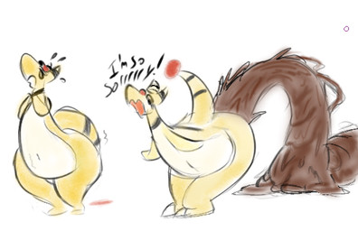 accident ambiguous_gender ambiguous_pooping anthro apology big_butt black_body black_fur bodily_fluids butt excessive_feces feces feces_on_ground feces_pile flying_sweatdrops fur hyper hyper_feces hyper_feces_pile open_mouth pooping pooping_on_floor raised_tail scatplay simple_background solo sweat sweatdrop tail tail_orb text white_background white_body white_fur wide_hips yellow_body yellow_fur shit-tier-skunk nintendo pokemon ampharos generation_2_pokemon pokemon_(species) english_text