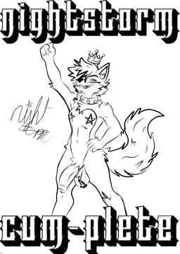 alliance_f anthro balls collar crown genitals headgear male nipples penis solo nightstorm night_storm_(alliance_f) canid canine canis domestic_dog husky mammal nordic_sled_dog spitz hi_res