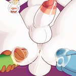 anthro balls blush bodily_fluids cum cum_inside genital_fluids genitals group humanoid_genitalia humanoid_penis male male/male masturbation penile penile_masturbation penis not_safe_for_reality nintendo pokemon generation_8_pokemon grookey pokemon_(species) scorbunny sobble 1:1 hi_res