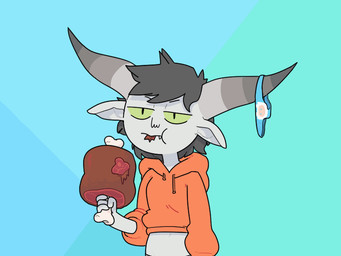 2_horns bone clothed clothing crop_top eating eating_food fangs female food green_sclera hair holding_food holding_object hoodie horn humanoid_pointy_ears meat not_furry panties pointy_ears shirt solo teeth toony topwear underwear discount-supervillain adventure_time cartoon_network bandit_princess finn_the_human horned_humanoid humanoid mammal 4:3 animated digital_media_(artwork)