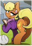 absurd_res anus bbsartboutique butt cutie_mark ear_piercing ear_ring earth_pony equid equine female feral friendship_is_magic genitals hasbro hi_res horse mammal mature_female mature_feral ms._harshwhinny_(mlp) my_little_pony outside piercing pony pussy ring_piercing solo