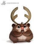 ambiguous_gender feral seed solo text piper_thibodeau antelope bovid cricetid hamster hybrid mammal rodent digital_media_(artwork) digital_painting_(artwork) painting_(artwork) url