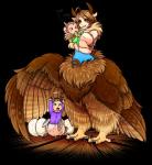 ambiguous_gender anthro biped chicks feathered_wings feathers feet female group simple_background smile talons toes transparent_background wings young young_ambiguous young_taur flittermilk european_mythology greek_mythology mythology madowlm avian avian_taur biped_taur bird bird_taur harpy mythological_avian mythological_creature owl taur absurd_res alpha_channel hi_res