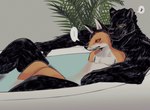age_difference anthro bathing bathing_together bathtub black_body black_fur black_nose bodily_fluids duo fur intimate kemono looking_at_another male male/male muscular muscular_anthro muscular_male nude nude_anthro nude_male orange_body orange_fur pink_nose red_eyes size_difference speech_bubble sweat sweatdrop water yellow_eyes k0bit0wani canid canine felid fox leopard mammal pantherine hi_res adopted_(lore) adopted_son_(lore) adoptive_father_(lore) incest_(lore) pseudo_incest_(lore)
