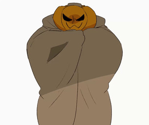 abs big_bulge big_muscles blush bodily_fluids bulge cape clothing flashing food for_a_head front_view fruit gloves handwear holidays looking_at_viewer male muscular muscular_humanoid muscular_male narrowed_eyes navel not_furry open_mouth open_smile pecs plant pumpkin pumpkin_head simple_background smile solo standing sweat thick_thighs thong underwear white_background hyaku_(artist) halloween demon demon_humanoid elemental_creature elemental_humanoid flora_fauna food_creature food_humanoid humanoid living_fruit object_head plant_humanoid 2021 2d_animation animated loop