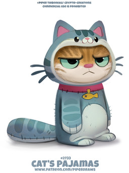 ambiguous_gender beady_eyes black_eyes brown_body brown_fur clothing disgruntled feral fur green_eyes humor orange_body orange_fur pajamas pun simple_background solo tan_body tan_fur text visual_pun whiskers white_background piper_thibodeau aquatic domestic_cat felid feline felis fish mammal digital_media_(artwork) digital_painting_(artwork) english_text painting_(artwork) url