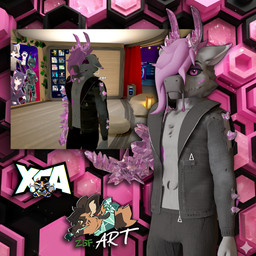 anthro bottomwear clothed clothing crystal crystal_arm horn jacket male pants topwear torn_clothing xca zgf_art mythology vrchat bovid caprine dragon goat hybrid mammal mythological_creature mythological_scalie scalie 1:1 2025 3d_(artwork) 3d_model_showcase digital_media_(artwork)
