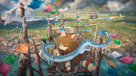 accessory anthro detailed_background female furgonomics gesture hand_pawpads kemono looking_at_viewer outside ribbons smile tail tail_accessory tail_ribbon waving waving_at_viewer young young_anthro young_female nishiko24 mythology dragon eastern_dragon mammal mythological_creature mythological_scalie scalie 2024 hi_res japanese_description wallpaper widescreen