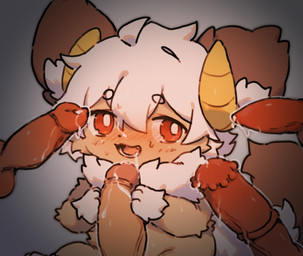 3_fingers after_oral after_orgasm after_sex ahoge ambiguous_gender animal_genitalia animal_penis anthro arm_tuft blush bodily_fluids brown_ears canine_genitalia canine_penis circle_eyebrows cum cum_on_face cum_on_own_penis cum_on_penis cum_on_self cum_string curled_horn disembodied_penis elbow_tuft equine_genitalia equine_penis eyebrows fingers first_person_view genital_fluids genitals gradient_background group hair handjob horn humanoid_genitalia humanoid_penis knot looking_at_genitalia looking_at_penis male male/ambiguous medial_ring neck_tuft nude open_mouth penetrating_pov penile penis red_eyes sex simple_background solo_focus surrounded_by_penises sweat translucent translucent_hair tuft vein veiny_penis white_eyebrows white_hair young young_anthro zoulca ambiguous_species bovid caprine mammal hi_res