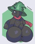 anthro anus areola big_areola big_breasts big_butt big_nipples breasts brown_body butt butt_focus clothing cosplay crossgender dark_body dark_fur dark_skin female fur genitals green_clothing green_hat green_headwear hat headgear headwear huge_areola huge_breasts huge_butt huge_nipples nipples scarf small_tail solo tail emovulpes deltarune undertale_(series) ralsei toriel boss_monster_(undertale) bovid caprine goat mammal absurd_res alternate_version_at_source hi_res