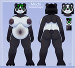 anthro belly big_belly big_breasts breasts female fur genitals green_eyes hair looking_at_viewer nipple_dip nipples nude pregnant pregnant_anthro pregnant_female pussy rogue simple_background smile solo standing tail white_body white_fur drxii blizzard_entertainment warcraft mochi_(nwazet) bear giant_panda mammal pandaren digital_media_(artwork) hi_res model_sheet