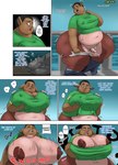 2011 anthro big_breasts big_butt bodily_fluids breast_expansion breasts butt comic common_hippopotamus cum dialogue duo english_text erection expansion gender_transformation genital_fluids genitals gillpanda gynomorph hi_res hippopotamid huge_breasts humanoid_genitalia humanoid_penis intersex mammal nipple_outline obese overweight penis solo_focus speech_bubble text transformation wide_hips
