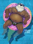 anthro belly big_belly black_nose bulge clothing eyewear lying male mature_male moobs navel nipples overweight overweight_male solo sunglasses swimwear senor_nutria rudderbutts xavier_(rudderbutts) mammal mustelid otter 2024 hi_res