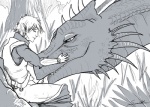 bestiality bottomless clothed clothing comic dragon duo elf eragon_(character) erection extreme_size_difference fellatio female female_on_humanoid female_penetrated feral feral_penetrated forest genitals greyscale hair horn humanoid humanoid_on_feral humanoid_penetrating humanoid_penetrating_feral humanoid_pointy_ears inheritance_cycle interspecies larger_female larger_feral larger_penetrated licking male male/female male_on_feral male_penetrating male_penetrating_female mammal monochrome mythological_creature mythological_scalie mythology oral oral_penetration outside oversized_fellatio oversized_oral partially_clothed penetration penile penis penis_lick penis_on_tongue plant saphira scales scalie sex size_difference smaller_humanoid smaller_male smile spines syrinoth teeth tongue tongue_out tongue_out_blowjob tree