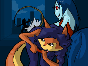 angry anthro butt_slap clothing female group holding_down pinned police police_captain police_officer police_uniform red_eyes slap spanking trio uniform whip whipping rotten-jelly-babie sly_cooper_(series) sony_corporation sony_interactive_entertainment sucker_punch_productions captain_neyla carmelita_fox the_contessa_(sly_cooper) arachnid arthropod canid canine felid fox mammal spider true_fox 2011 4:3