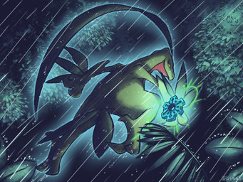 anthro butt green_body leaf leaf_hair leaf_tail looking_at_viewer looking_back looking_back_at_viewer male monobutt multicolored_body plant plant_hair pseudo_hair raining red_body semi-anthro smile solo tail time_gear two_tone_body sofnas nintendo pokemon pokemon_mystery_dungeon spike_chunsoft grovyle_the_thief generation_3_pokemon grovyle pokemon_(species) 4:3 absurd_res hi_res