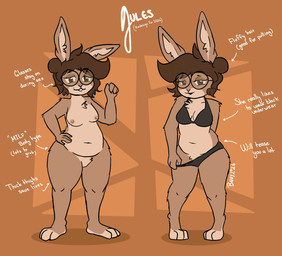 anthro brown_body brown_fur eyewear female fluffy fur glasses mature_female slightly_chubby solo wearing_glasses bnnynsfw jules lagomorph leporid mammal rabbit absurd_res hi_res