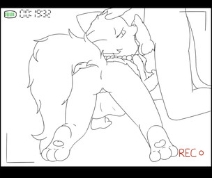 ball_fondling balls butt camera_view duo erection fellatio female fondling genitals knot licking male male/female nude oral penile penis penis_lick recording sex simple_background solo_focus tail tongue tongue_out vulva white_background unknown_artist bittersweet_candy_bowl daisy_(bcb) domestic_cat felid feline felis mammal black_and_white monochrome sketch