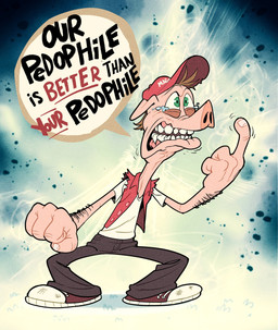 4_fingers abstract_background anthro black_bottomwear black_clothing black_pants bodily_fluids body_hair bottomwear clothing crying dialogue fingers footwear hat headgear headwear maga_hat male pants political_cartoon politics shirt shoes sneakers solo speech_bubble t-shirt tears text text_on_clothing text_on_hat text_on_headwear topwear white_clothing white_shirt white_t-shirt white_topwear matts_beans make_america_great_again domestic_pig mammal suid suine sus_(pig) english_text hi_res