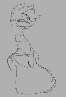 anthro big_breasts blush breasts clothed clothing clothing_lift exoskeleton eyes_closed female flashing flashing_breasts hair horn huge_breasts long_neck nipples shirt shirt_lift short_hair smile solo topwear jizzus lataia_(jizzus) arthropod insect animated animated_gif short_playtime