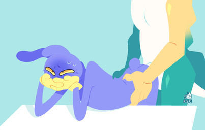 anal anal_penetration anthro anthro_on_anthro anthro_penetrated anthro_penetrating anthro_penetrating_anthro balls blush bodily_fluids candy clothing cotton_tail covering covering_mouth dessert food genitals gloves green_body gummy_(food) handwear looking_pleasured male male/male male_penetrated male_penetrating male_penetrating_male penetration penile penile_penetration purple_body rabbit_ears sex simple_background sweat sweatdrop tail yellow_eyes fsc glitch_productions the_amazing_digital_circus gummigoo_(tadc) jax_(tadc) alligator alligatorid animal_humanoid crocodilian food_creature gummy_creature humanoid lagomorph lagomorph_humanoid leporid_humanoid living_candy mammal mammal_humanoid rabbit_humanoid reptile scalie 2d_animation animated hi_res