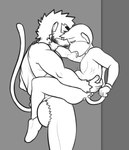 anal anal_penetration anthro duo male male/male muscular muscular_male penetration simple_background size_difference smaller_penetrated palchamon toontown_online doc_(peonybunny) maicol_(palchamon) haplorhine mammal monkey primate absurd_res hi_res monochrome