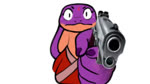 anthro clothed clothing countershading dialogue female front_view gun holding_gun holding_object holding_ranged_weapon holding_weapon humor looking_at_viewer ranged_weapon shooting shooting_gun simple_background solo talking_to_viewer weapon white_background ncs sound_warning scott_the_woz keeshee cobra lamarian reptile scalie snake 16:9 2021 2d_animation animated english_audio meme reaction_image short_playtime sound webm widescreen