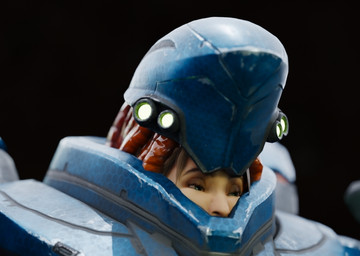 4_eyes bound brown_hair duo encasement female female_human glowing glowing_eyes green_eyes hair light_body light_skin looking_pleasured male male/female multi_eye tentacles silent_sfm halo_(series) microsoft xbox_game_studios miranda_keyes alien colonial_organism human lekgolo mammal mgalekgolo worm 3d_(artwork) colored digital_media_(artwork)