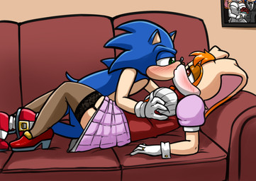age_difference anthro big_breasts blue_body blue_fur blush breast_grab breasts clothed clothing digit_ring duo female fur furniture gloves green_eyes hair hand_on_breast handwear huge_breasts husband husband_and_wife jewelry kiss_on_lips kissing legwear male male/female married_couple mature_anthro mature_female pronounced_browridge ring size_difference sofa thick_thighs wedding_ring wife oni_senpai_art sega sonic_the_hedgehog_(series) sonic_the_hedgehog vanilla_the_rabbit eulipotyphlan hedgehog lagomorph leporid mammal rabbit absurd_res hi_res