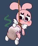 anthro diaper feces female rope sad soiled_diaper soiling solo stink_fumes stinky_diaper unclean_diaper used_diaper wings young young_anthro young_female tenerius cartoon_network the_amazing_world_of_gumball anais_watterson 5:6 hi_res