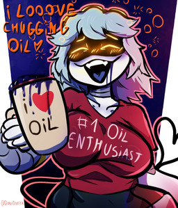 :3 accessory belly big_breasts black_body blood blood_from_mouth blood_in_mouth blush blush_lines bodily_fluids breasts bubble clothing collarbone container crop_top cup drooling drunk drunk_bubble eyes_closed fangs female gesture glowing glowing_eyes grey_hair grey_tongue hair happy headband heart_symbol huge_breasts machine mug number oil open_mouth orange_text red_clothing red_shirt red_topwear saliva screen screen_face sharp_teeth shirt short_hair simple_background smile solo substance_intoxication tail tail_gesture tail_heart teeth text thick_thighs tongue topwear white_body wide_hips yellow_eyes diddlydooter1 glitch_productions murder_drones v_(murder_drones) disassembly_drone humanoid robot robot_humanoid artist_name digital_drawing_(artwork) digital_media_(artwork) hi_res signature