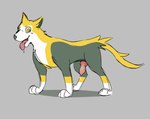 animal_genitalia animal_penis canine_genitalia canine_penis digitigrade erection feral fur genitals grey_background grey_body grey_fur happy knot looking_back male open_mouth penis quadruped simple_background solo standing tongue tongue_out white_body white_fur yellow_body yellow_fur catlord nintendo pokemon boltund generation_8_pokemon pokemon_(species) absurd_res hi_res sketch