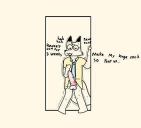 animal_genitalia animal_penis anthro balls bedroom_eyes big_penis bodily_fluids bottomless canine_genitalia canine_penis clothed clothing cum erection eyewear femboy genital_fluids genitals glasses knot male narrowed_eyes nerd penis seductive simple_background solo sweat text throbbing throbbing_penis vein veiny_balls veiny_knot veiny_penis foxfreeguy roddy_(foxfreeguy) canid canine fox mammal english_text hi_res