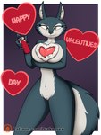 anthro breasts dairy_products female food fur genitals grey_body grey_fur heart_symbol holidays nude pussy smug solo whipped_cream yellow_eyes drake-rex illumination_entertainment sing_(movie) valentine's_day porsha_crystal canid canine canis mammal wolf 3:4 hi_res