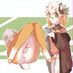 anime_eyes anthro anus balls clothed clothing femboy genitals horn male penis penis_backwards penis_tuck shy solo yukidrimurr bovid caprine goat mammal 1:1 absurd_res hi_res