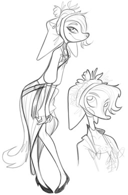 anthro bottomwear clothed clothing clothing_lift cornette dress female flower flower_headdress plant skirt skirt_lift solo sultry_gaze teasing teasing_viewer lenyavok erika_(lenyavok) mammal mustelid musteline stoat true_musteline weasel monochrome