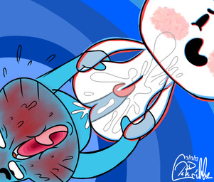 anal anthro blush bodily_fluids butt cum cum_in_ass cum_inside duo female genital_fluids genitals looking_pleasured male male/female not_furry orgasm_face penis translucent young salacious_t cartoon_network the_amazing_world_of_gumball carrie_krueger gumball_watterson domestic_cat felid feline felis ghost mammal spirit hi_res signature