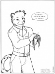 anthro belt black_and_white cheetah comic dialogue digital_media_(artwork) english_text felid feline gang imminent_rape male mammal meesh monochrome motorcycle_club pen_(artwork) rough_riders solo speech_bubble tail text the_end traditional_media_(artwork)