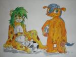 anthro ball balls duo flaccid genitals kneeling looking_at_viewer male mascot nude penis pose sitting soccer_ball young young_anthro ladyskd fifa fuleco zakumi armadillo cheetah felid feline mammal xenarthran 4:3 painting_(artwork) traditional_media_(artwork) watercolor_(artwork)