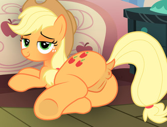 anus bedroom bedroom_eyes blonde_mane blush butt carpet clothing cowboy_hat cutie_mark ears_up eyelashes female feral freckled_face freckles fur genitals gradient green_eyes hat headgear headwear looking_at_viewer lying mane narrowed_eyes on_ground on_model on_side orange_body orange_fur presenting presenting_anus presenting_hindquarters presenting_vulva puffy_anus raised_tail seductive smile solo tail vulva maseru friendship_is_magic hasbro my_little_pony applejack_(mlp) earth_pony equid equine horse mammal pony 2025 absurd_res digital_drawing_(artwork) digital_media_(artwork) hi_res