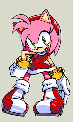adolescent anthro bonnet bracelet clothed clothing dress female footwear gloves handwear headgear headwear jewelry looking_at_viewer open_mouth shoes simple_background smile solo young randomguy999 sega sonic_the_hedgehog_(series) amy_rose eulipotyphlan hedgehog mammal absurd_res hi_res