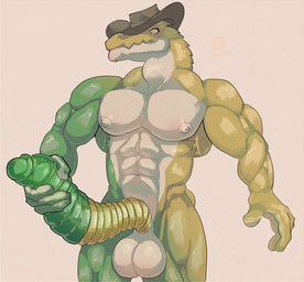4_fingers abs anthro balls biceps big_balls candy candy_penis clothing cowboy_hat dessert fingers food genitals gummy_(food) gummy_penis gummy_worm hat headgear headwear holding_penis humanoid_hands hybrid_genitalia hybrid_penis long_penis male muscular muscular_male nipples no_pupils nude nude_anthro pecs penis simple_background solo standing unusual_anatomy unusual_genitalia unusual_penis xdarkspace glitch_productions the_amazing_digital_circus gummigoo_(tadc) alligator alligatorid crocodile crocodilian food_creature gummy_creature living_candy mammal reptile scalie hi_res