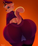 anthro big_butt bottomwear butt clothing female panties pants simple_background solo torn_bottomwear torn_clothing torn_pants underwear wide_hips vimhomeless lilly_(vimhomeless) domestic_cat felid feline felis mammal 2019 absurd_res hi_res