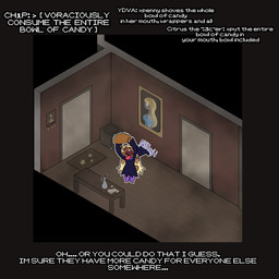 anthro bowl candy candy_bowl clothing container dessert eating eating_candy female food hat haunted_house headgear headwear holidays open_mouth solo text tongue tongue_out witch_costume witch_hat corruptedcryptid halloween nintendo pokemon penny_(corruptedcryptid) generation_4_pokemon lopunny pokemon_(species) 1:1 english_text hi_res trans_(lore) trans_woman_(lore)