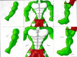 anthro dinosaur green_yoshi growth growth_sequence hi_res male mario_bros mctaylis muscle_growth muscular muscular_anthro muscular_male nintendo reptile scalie size_transformation solo transformation yoshi