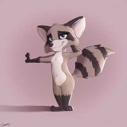 3_toes anthro blue_eyes cheek_tuft claws countershade_face countershade_torso countershading facial_markings facial_tuft feet fur fur_markings gloves_(marking) grey_body grey_fur head_markings leg_markings markings nude pose smile socks_(marking) solo standing tail tail_markings text toe_claws toes tuft young young_anthro comatose jae_(comatose) mammal procyonid raccoon 1:1 2022 artist_name dated digital_drawing_(artwork) digital_media_(artwork) hi_res signature