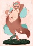 anthro belly blue_eyes blush brown_body brown_fur clothed clothing clothing_around_one_leg cookie erection femboy food foreskin fur genitals huge_thighs lying male navel nipples on_back partially_clothed penis plushie pubes simple_background slightly_chubby solo thick_thighs underwear underwear_around_one_leg underwear_down sinfulwhispers15 domestic_ferret mammal mustelid musteline true_musteline weasel digital_media_(artwork) hi_res shaded