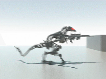 ambiguous_gender feral gun machine metallic_body nude ranged_weapon rifle sniper_rifle solo standing weapon kredri android dinosaur dromaeosaurid prehistoric_species reptile robot saurischian scalie theropod velociraptor 4:3 animated